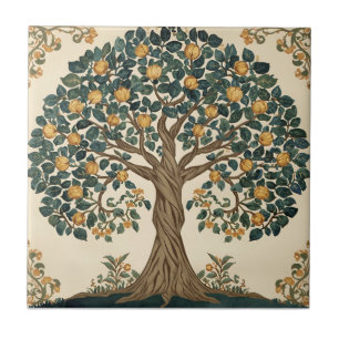 William Morris Tree Of Life Vintage Pre-Raphaelite Tile