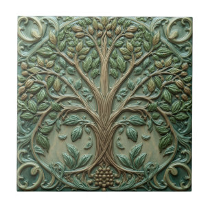 William Morris tree of life Vintage pre-raphaelite Tile