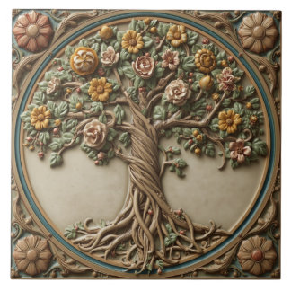 William Morris tree of life Vintage pre-raphaelite Tile