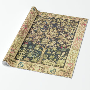 William Morris Tree Of Life Vintage Pre-Raphaelite Wrapping Paper