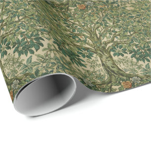 William Morris Tree Of Life Vintage Pre-Raphaelite Wrapping Paper
