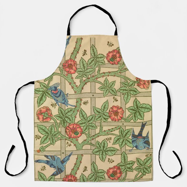 William Morris Trellis Classic Wallpaper Design  Apron (Front)