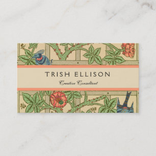 William Morris Trellis Classic Wallpaper Design  Business Card