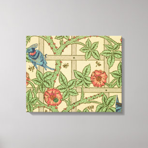 William Morris Trellis Classic Wallpaper Design  Canvas Print
