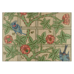 William Morris Trellis Classic Wallpaper Design Cutting Board