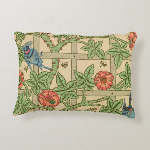 William Morris Trellis Classic Wallpaper Design  Decorative Cushion