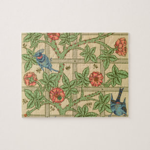 William Morris Trellis Classic Wallpaper Design  Jigsaw Puzzle