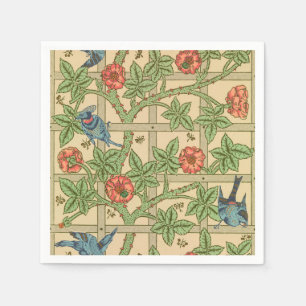 William Morris Trellis Classic Wallpaper Design  Napkin