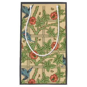 William Morris Trellis Classic Wallpaper Design  Small Gift Bag