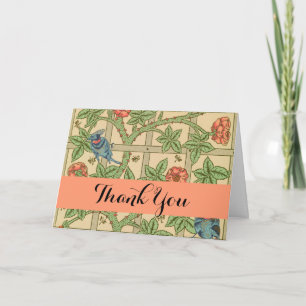 William Morris Trellis Classic Wallpaper Design  Thank You Card