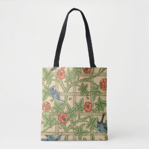 William Morris Trellis Classic Wallpaper Design Tote Bag