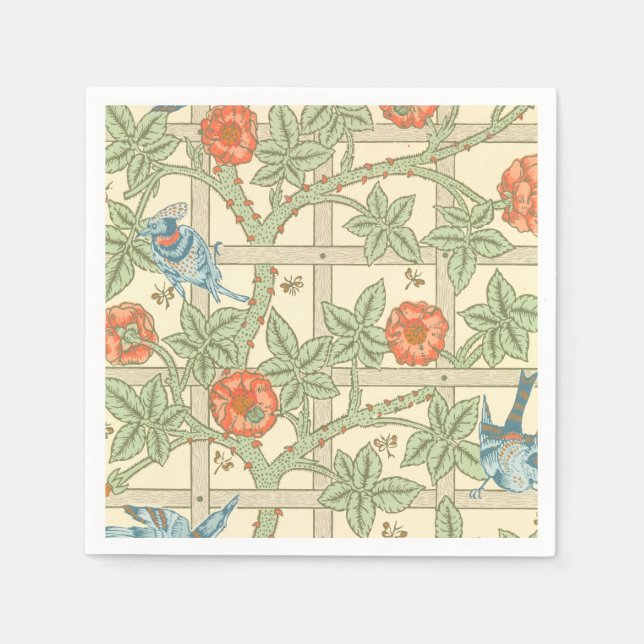 William Morris Trellis Pattern Napkin (Front)