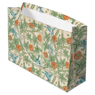 William Morris Trellis Victorian Wallpaper Large Gift Bag