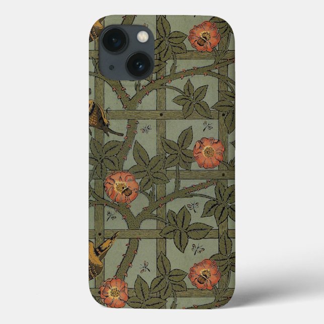 William Morris Trellis Wallpaper Art Case-Mate iPhone Case (Back)