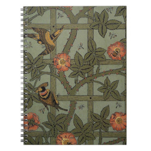 William Morris Trellis Wallpaper Art Notebook
