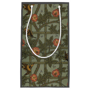 William Morris Trellis Wallpaper Art Small Gift Bag
