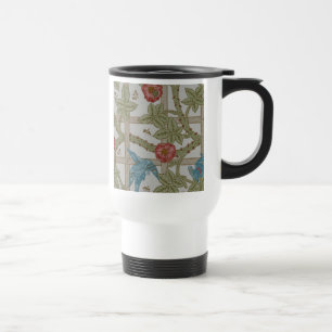 William Morris Trellis Wallpaper Art Travel Mug
