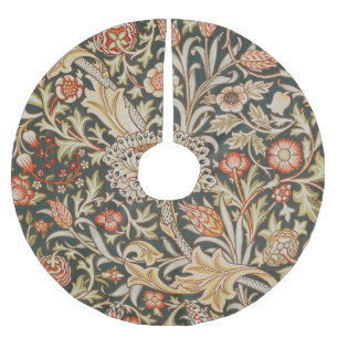 William Morris Trent Garden Flower Classic Botanic Brushed Polyester Tree Skirt