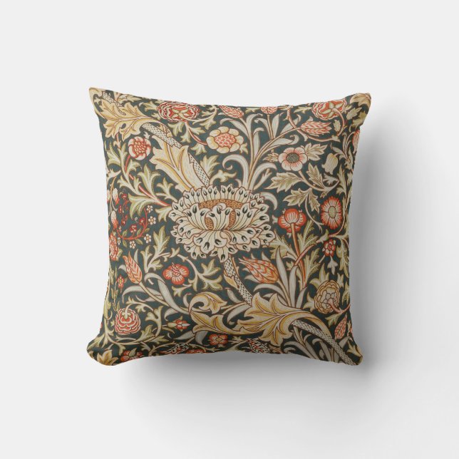 William Morris Trent Garden Flower Classic Botanic Cushion (Front)