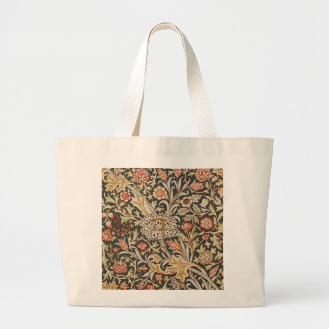 William Morris Trent Garden Flower Classic Botanic Large Tote Bag (Front)
