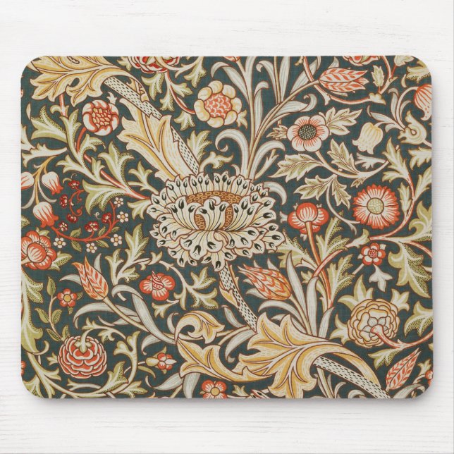 William Morris Trent Garden Flower Classic Botanic Mouse Mat (Front)