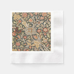 William Morris Trent Garden Flower Classic Botanic Napkin