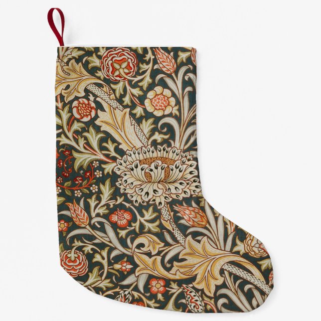 William Morris Trent Garden Flower Classic Botanic Small Christmas Stocking (Front)