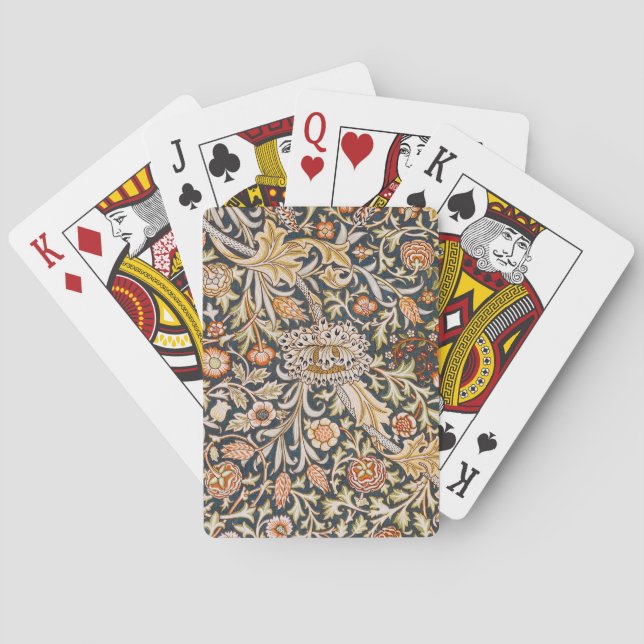 William Morris Trent Garden Flower Pattern Classic Playing Cards (Back)