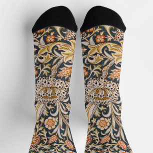 William Morris Trent Garden Flower Pattern Classic Socks