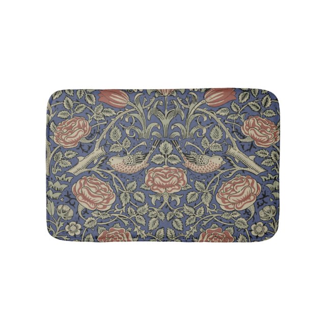 William Morris Tudor Rose Wallpaper Bath Mat (Front)