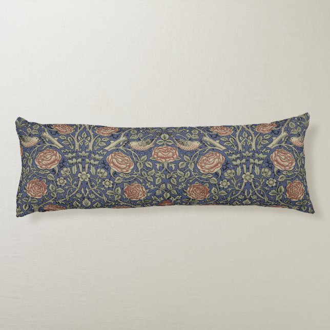 William Morris Tudor Rose Wallpaper Body Cushion (Back)