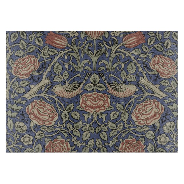 William Morris Tudor Rose Wallpaper Cutting Board (Front)