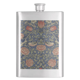 William Morris Tudor Rose Wallpaper Hip Flask