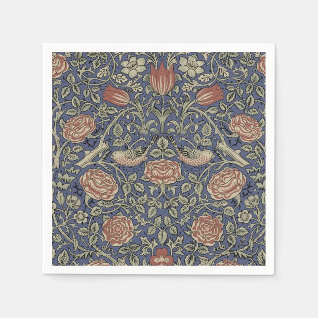 William Morris Tudor Rose Wallpaper Napkin (Front)