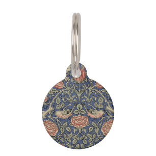 William Morris Tudor Rose Wallpaper Pet Tag
