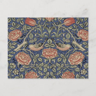 William Morris Tudor Rose Wallpaper Postcard