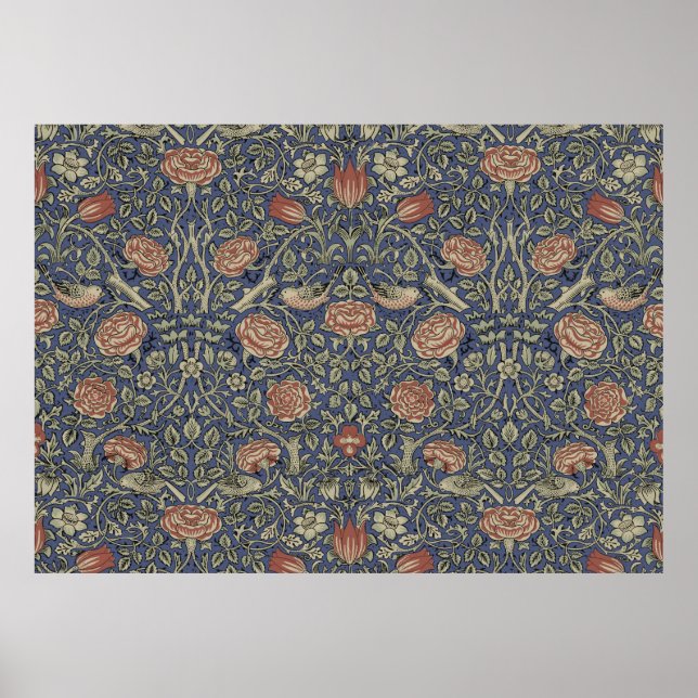 William Morris Tudor Rose Wallpaper Poster (Front)