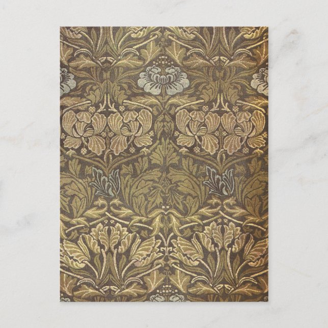 William Morris Tulip and Rose Pattern Postcard (Front)