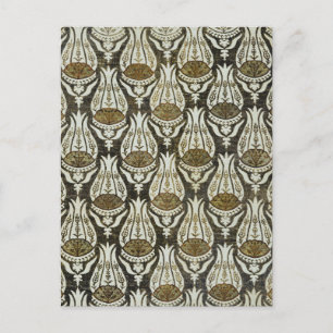 William Morris Tulip and Trellis Blue Floral Art Postcard
