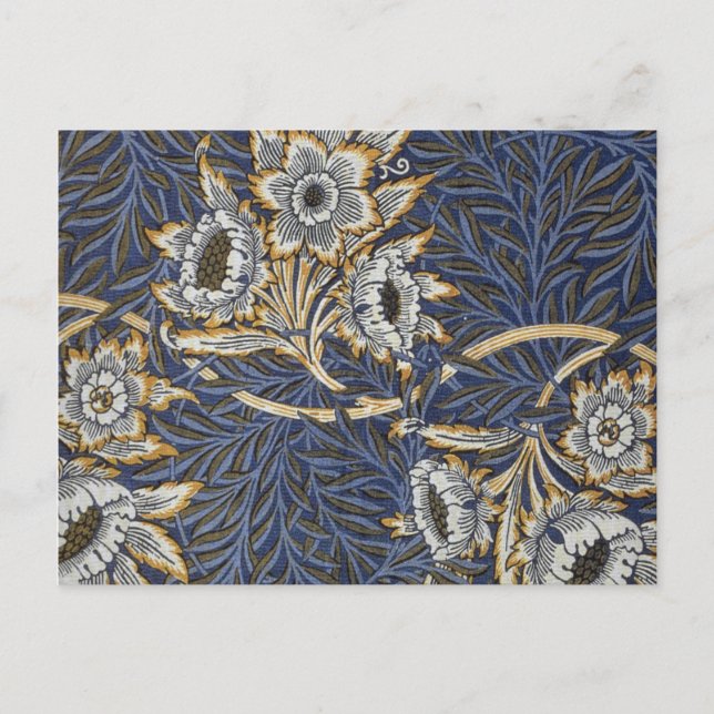 William Morris Tulip and Willow Floral Pattern Postcard (Front)