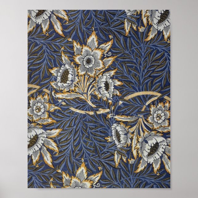 William Morris Tulip and Willow Floral Pattern Poster (Front)