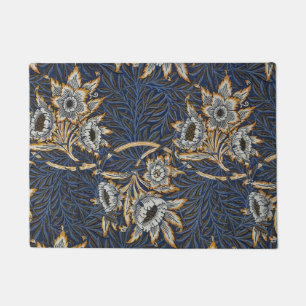 william morris tulip and willow tapestry pattern doormat