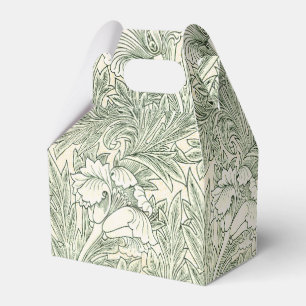 William Morris Tulip Green Floral Art Print Favour Box