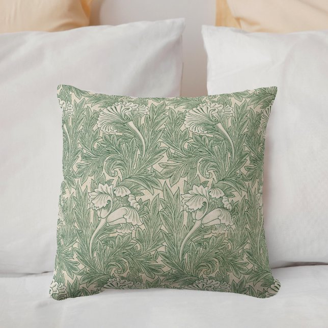 William Morris Tulip Pattern Sage Green Cushion (Creator Uploaded)