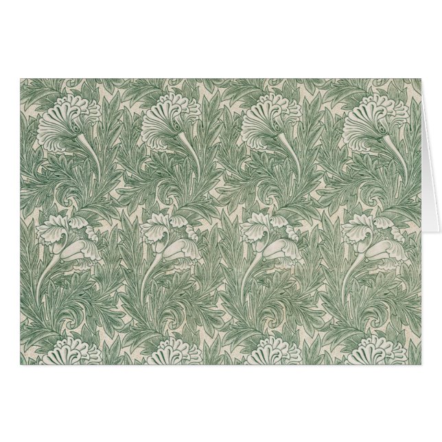 William Morris tulip wallpaper textile green (Front Horizontal)