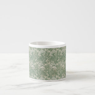William Morris tulip wallpaper textile green Espresso Cup
