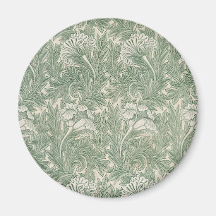 william morris tulip wallpaper textile green magnet