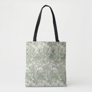 William Morris tulip wallpaper textile green Tote Bag