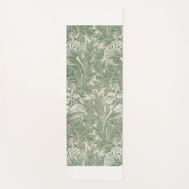 William Morris tulip wallpaper textile green Yoga Mat (Front)