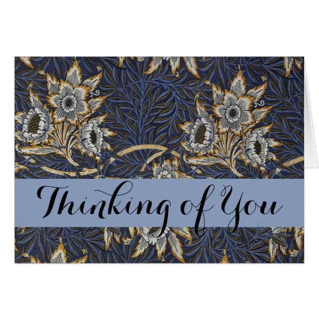 William Morris Tulip Willow Pattern Blue Floral (Front Horizontal)